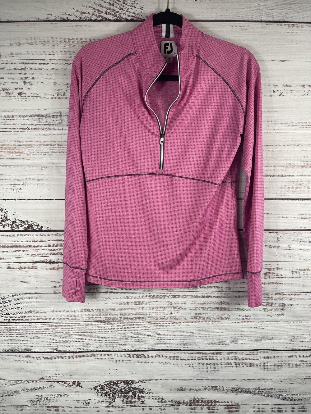 FootJoy Golf Pullover Women's Small 1/4 Zip Mock Neck Stretch Long Sleeve Top